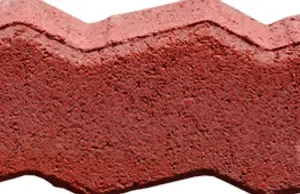 Pisos drenante intertravado tipo onda 16 faces vermelho